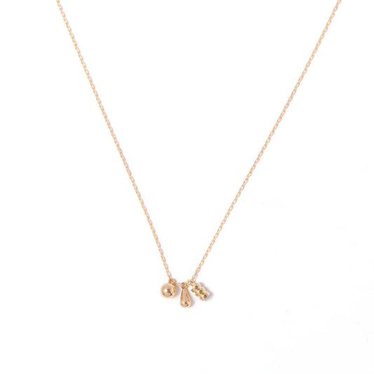 Tiny Brass Shapes Necklace