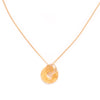 Vintage Glass Deco Ring Necklace- Topaz