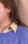 Topaz Glass Hoop Earrings