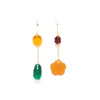 Vintage Glass Mismatched Composition Earrings