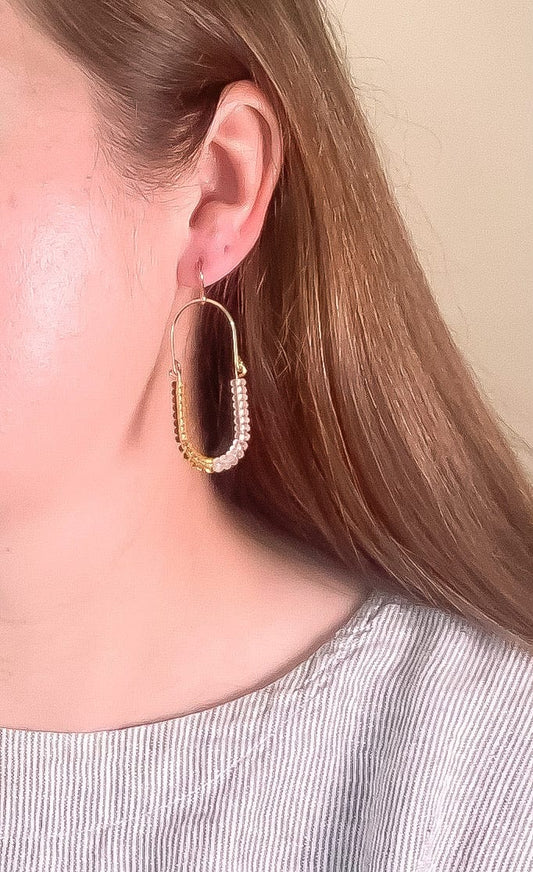 Rose + Topaz Balance Earrings