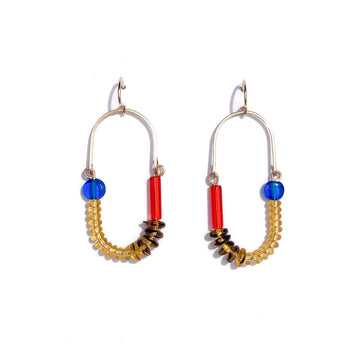 Topaz, Tortoise, Ruby, and Capri Balance Earrings