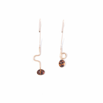 Tortoise Contour Drop Earrings