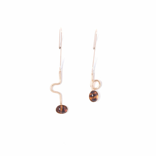 Tortoise Contour Drop Earrings