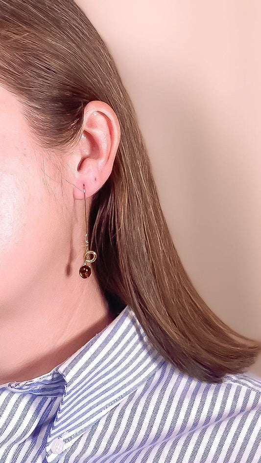 Tortoise Contour Drop Earrings