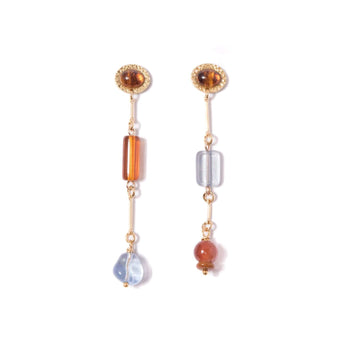 Tortoise Mismatched Composition Earrings