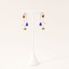 Tortoise, Cobalt, and Jade Rhythm Earrings