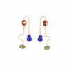 Tortoise, Cobalt, and Jade Rhythm Earrings