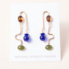 Tortoise, Cobalt, and Jade Rhythm Earrings