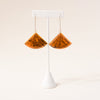 Tortoise Fan Earrings