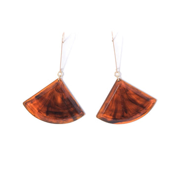 Tortoise Fan Earrings