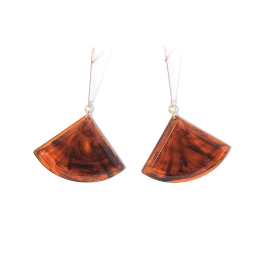 Tortoise Fan Earrings
