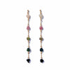 Tourmaline Minimal Charm Earrings