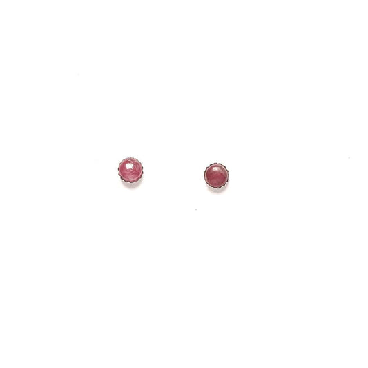 Silver Tourmaline Studs