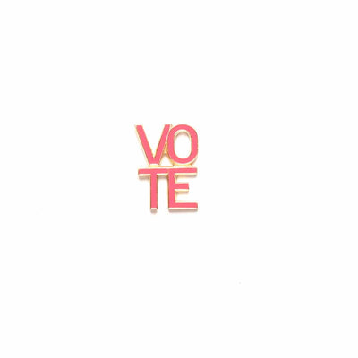 Vertical Hot Pink Vote Pin