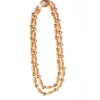 Vintage Textured Bead Double Strand Necklace