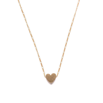Vintage Brass Heart Slider Necklace