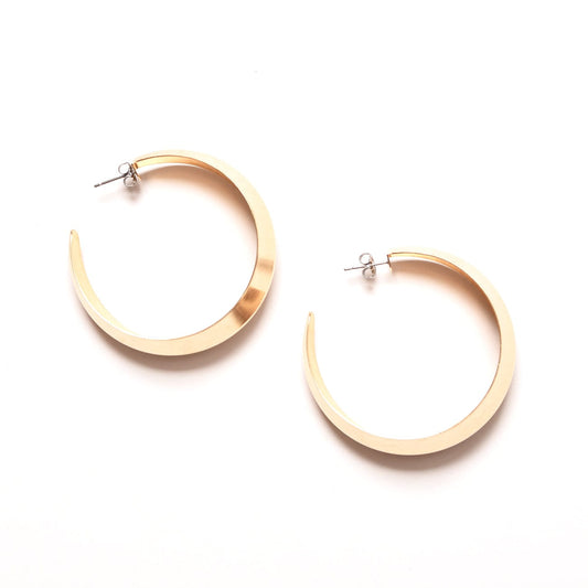 Vintage Large Brass Hoops