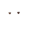 Vintage Brown Enamel Heart Studs