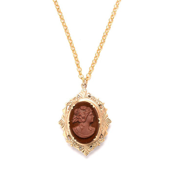 Vintage Cameo Locket Necklace