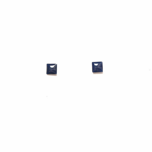 Vintage Enamel Navy Square Studs