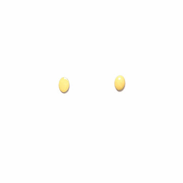 Vintage Enamel Ivory Oval Studs