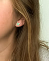 Vintage Enamel Turquoise Butterfly Studs