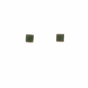 Wyoming Jade Square Studs