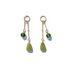Wyoming Jade + Olive Glass Swing Earrings
