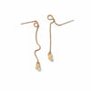 Yellow Opal Glass Teardrop Threaders