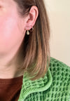 Yellow Opal Glass Teardrop Studs