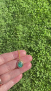 Emerald Lady Bug Charm Necklace