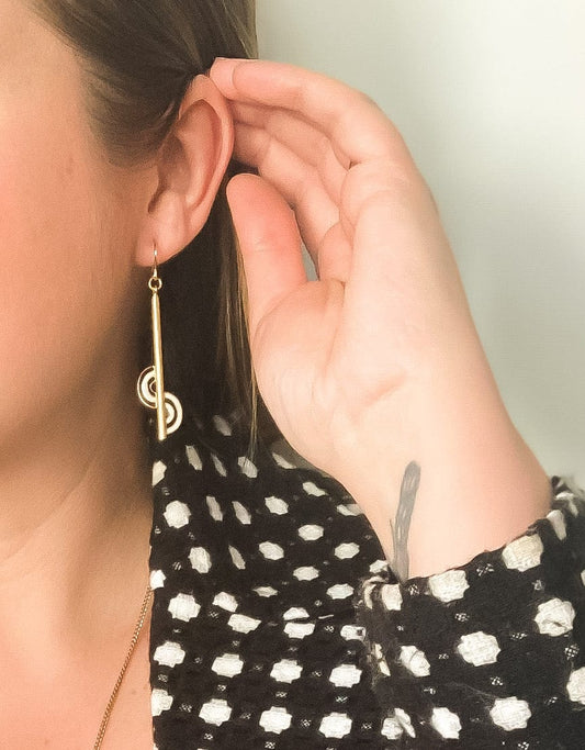 Op Art Drop Earrings