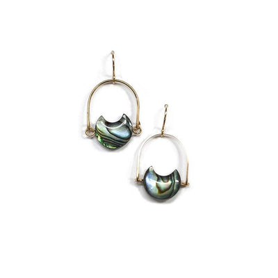 Mini Eclipse Earrings / Abalone - Michelle Starbuck Designs