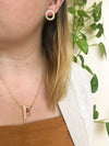 Checkered Circle Studs