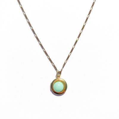 SAMPLE/ Chrysoprase Locket Necklace