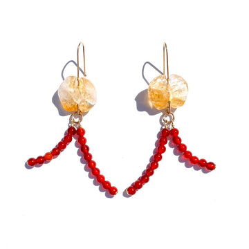 Ariadne Earrings in Citrine/ SAMPLE