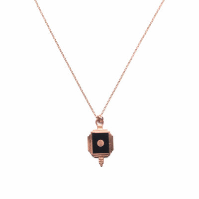 Copper Art Deco Pendant Necklace - Michelle Starbuck Designs