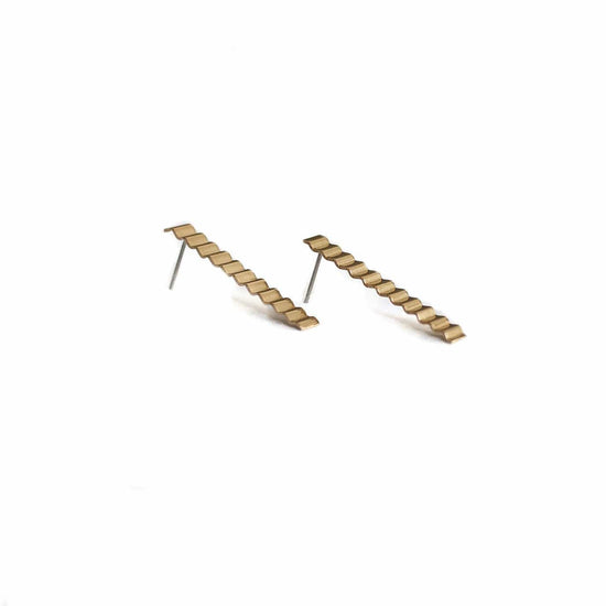 Vintage Crinkle Studs - Michelle Starbuck Designs