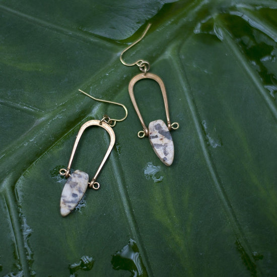 Amulet Earrings / Graphic Feldspar - Michelle Starbuck Designs