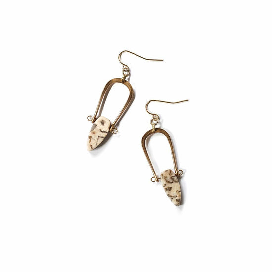 Amulet Earrings / Graphic Feldspar - Michelle Starbuck Designs