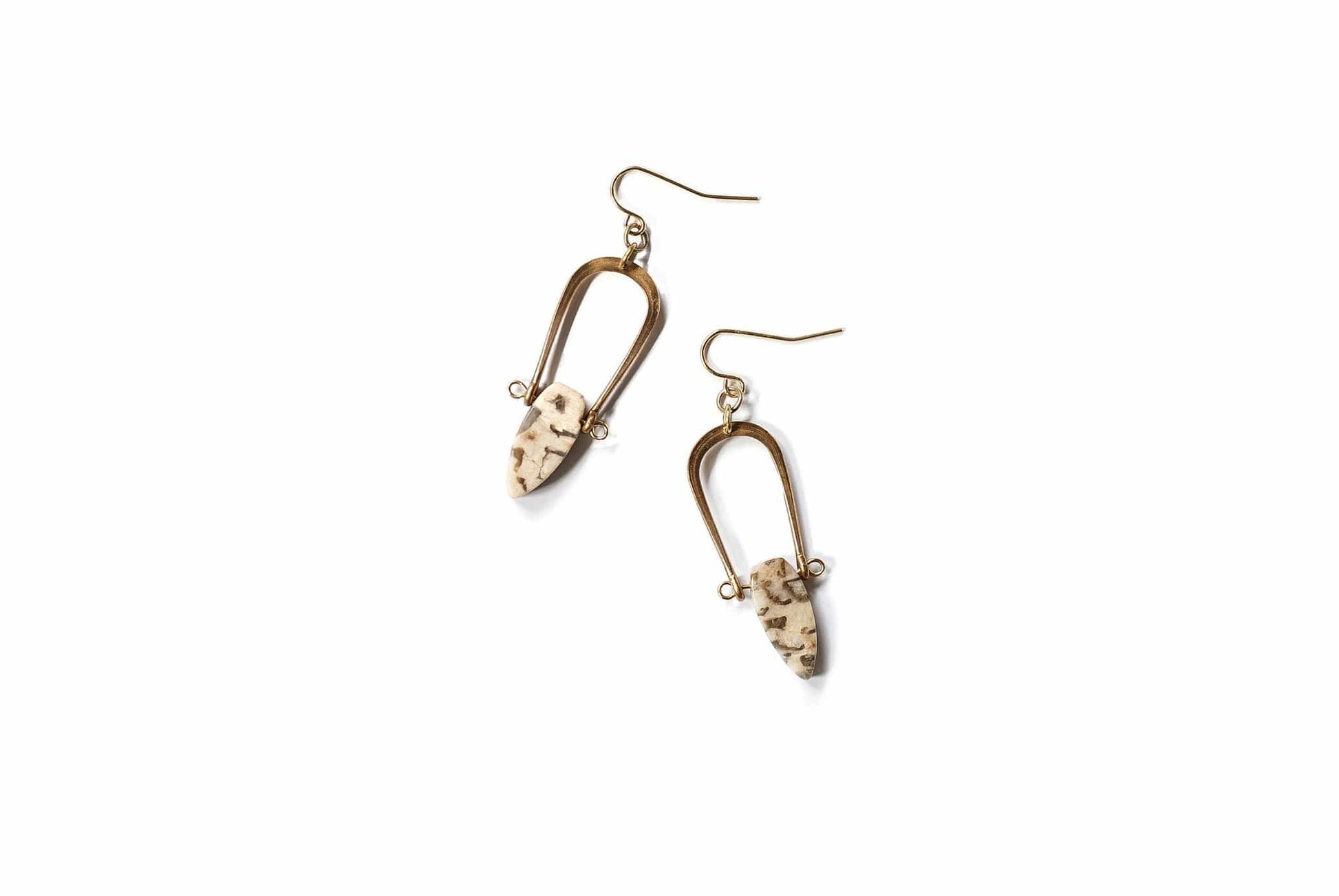 Amulet Earrings / Graphic Feldspar - Michelle Starbuck Designs