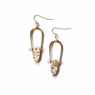 Amulet Earrings / Graphic Feldspar - Michelle Starbuck Designs