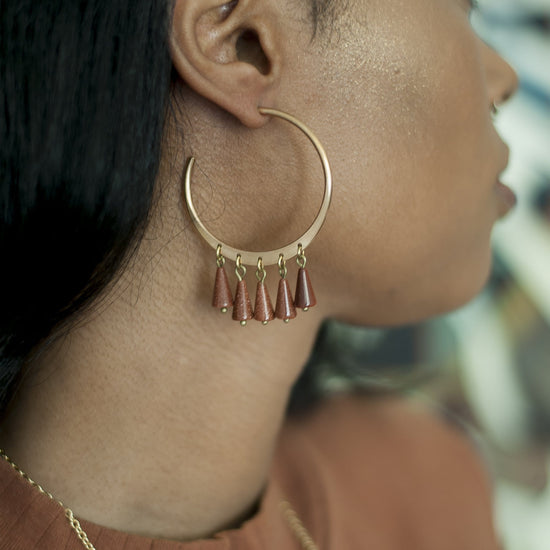 Halo Hoops / Goldstone - Michelle Starbuck Designs