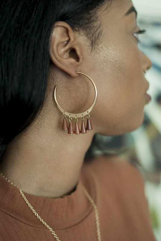 Halo Hoops / Goldstone - Michelle Starbuck Designs