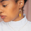 Amulet Earrings / Yellow Jasper - Michelle Starbuck Designs
