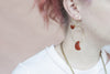 Red Jasper Moon Hoops - Michelle Starbuck Designs