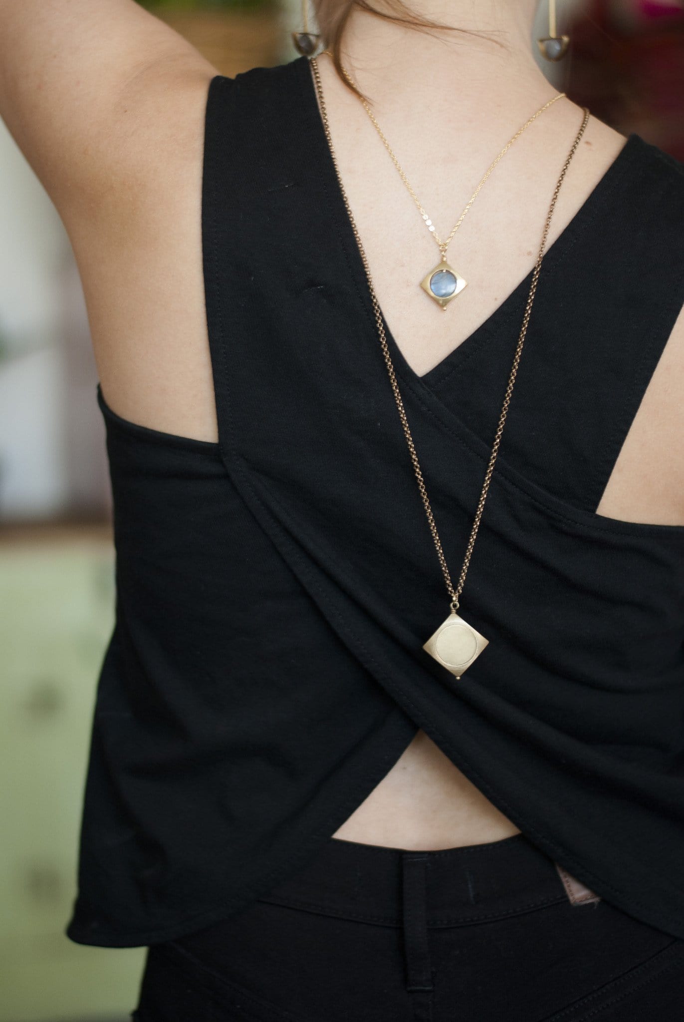 Vega Necklace / Striped Shell - Michelle Starbuck Designs
