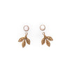 Engraved Leaf Jackets with Mother of Pearl Studs