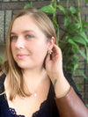 Engraved Leaf Jackets with Mother of Pearl Studs